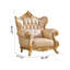 Fauteuil de style européen en bois de vache de luxe massif de 46,46 po de largeur