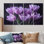 Mauve et gris Moody Majesty Tulips II - ensemble d'art mural sur toile