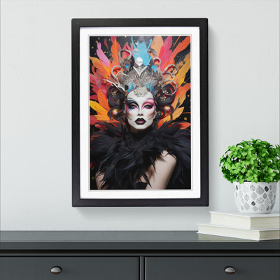Drag Queen Symbolism No.2 - Single Picture Frame Print on Wood