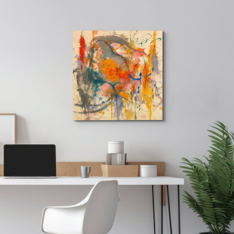 Impression sur toile abstraite murale pour décoration de salon, Toile tendue, Ne s’applique pas, H 12,8 po x l 12,8 po