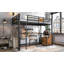 Lit mezzanine très grand avec bureau et tiroirs de rangement en tissu non tissé
