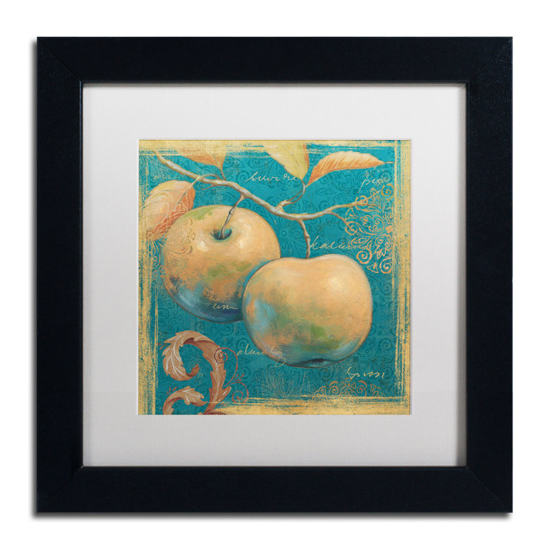 Duretta «Lovely Fruits II» par Daphne Brissonnet, reproduction d'art encadrée, H 11 po x l 11 po, Blanc