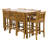 Maldives 8 - Person Teak Solid Wood Patio Dining Set Umbrella Hole Included Rectangular Table