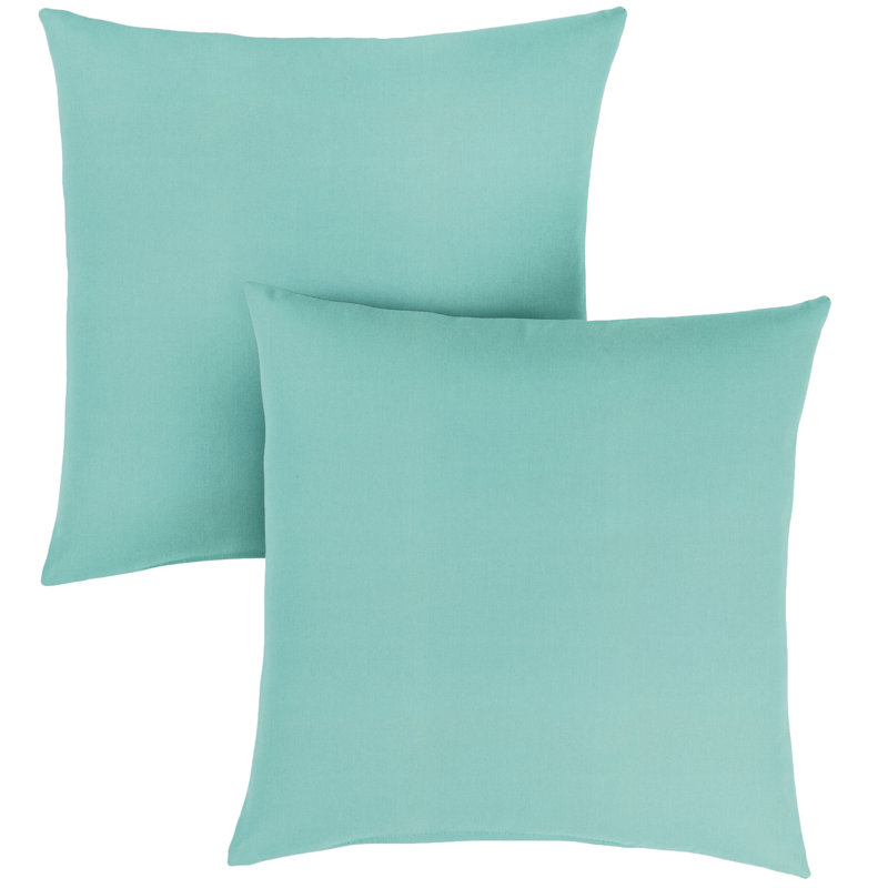 Housse et insert de coussin d'extérieur Ashbrun Sunbrella, Sunbrella - toile Aruba, Carré 24 po