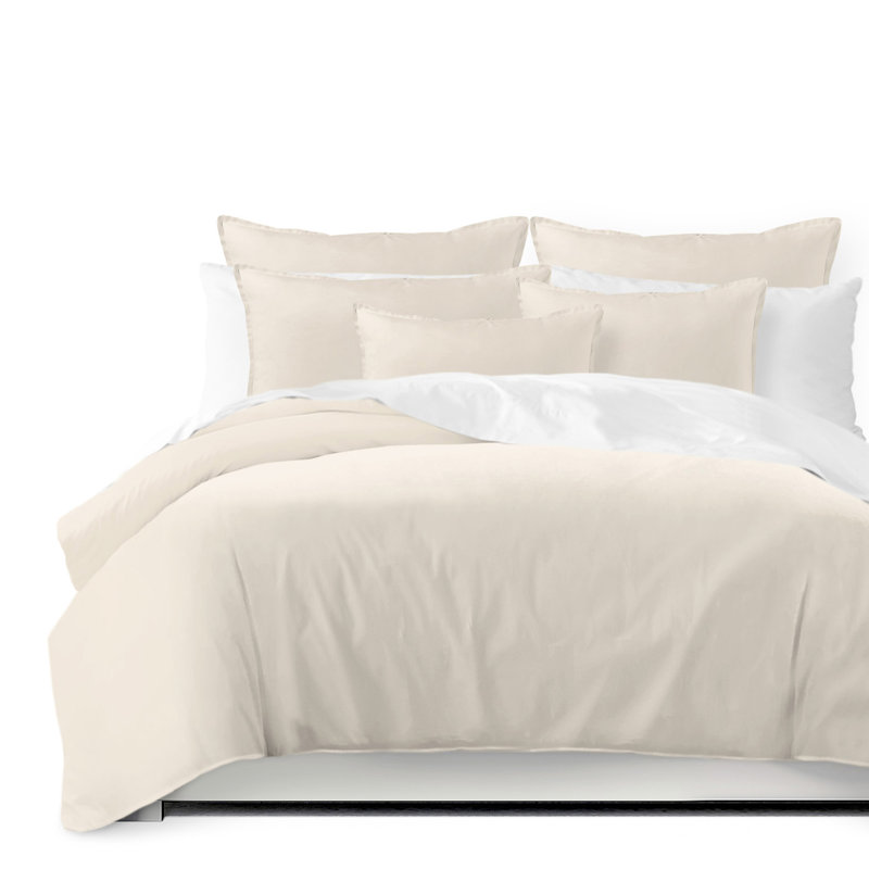 Ivory Standard Cotton Comforter Set, California King Comforter + 2 King Shams