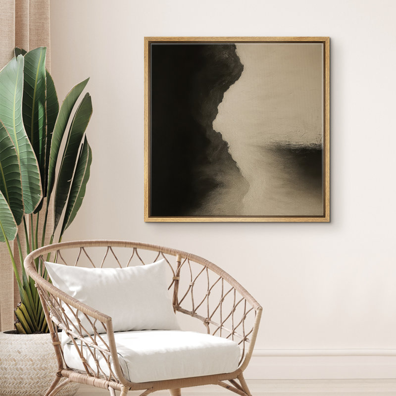 Reproduction d'art encadrée sur toile pour décor moderne neutre, Naturel, H 24 po x l 24 po