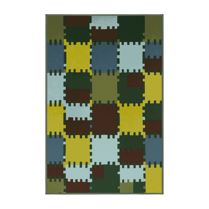 Pixelated Plains Rug, Rectangle 5' x 8'