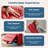 Recliner Chair PU Leather Massage Chair Single Sofa Recliner with Footrest Remote Control for Home, Red-1446407249