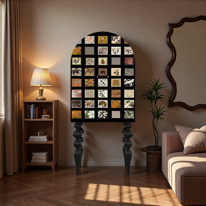Armoire de rangement French French, Noir
