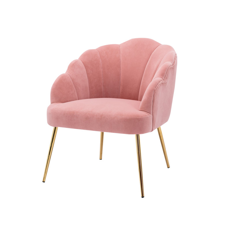 Milliner Upholstered Barrel Chair, Pink