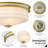 Flush Mount Ceiling Light with Frosted Glass Shade