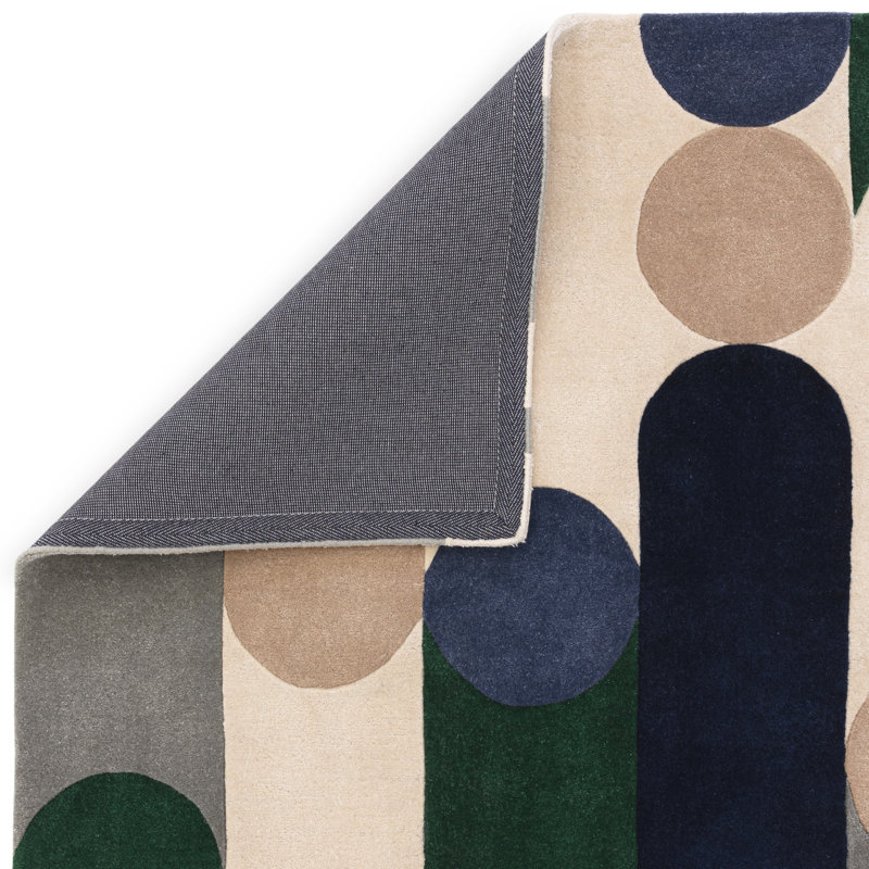 Maleah Hand Tufted Recycled P.E.T Beige/Blue/Green Area Rug, Rectangle 120 x 170cm