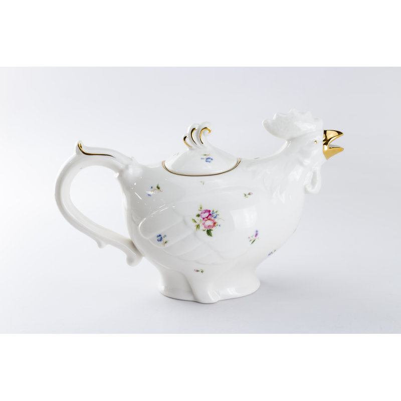 Coq 24 oz. Théière en porcelaine