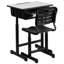Adjustable Height Student Desk and Chair with Pedestal Frame