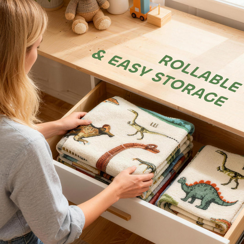 Très grand tapis de jeu pour bébé éducatif en polyester 79 po x 59 po, tapis de jeu antidérapant pour tout-petits, salon et chambre à coucher avec motif de dinosaures, kaki