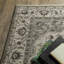 Tapis oriental en polyester tissé à la machine beige / gris Emerence-1666632643