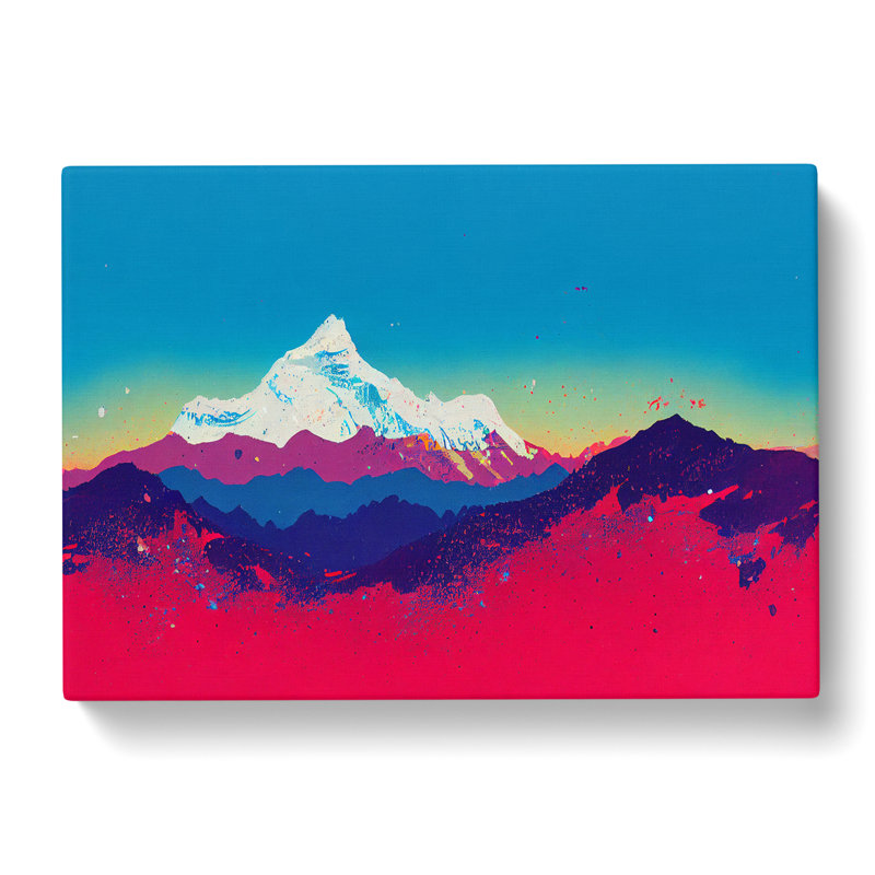 XXX-H1022-WF-6287X Mountain Paint Splash Vol.2 Abstract - Wrapped Canvas Print