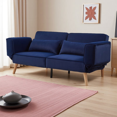 Canapé-lit 72,8 po Futon, canapé-lit, petit canapé avec accoudoirs réglables, canapé-lit inclinable réglable pour le salon