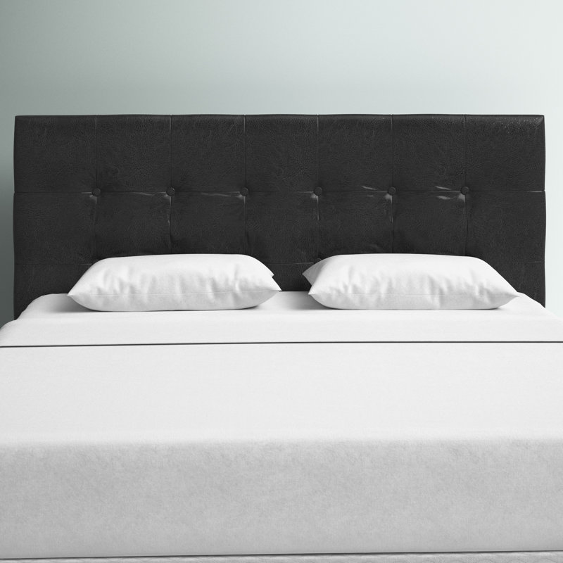 Tête de lit tapissier à panneau Widmer, Très grand, Noir