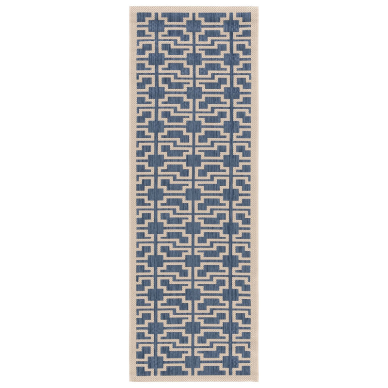 Tapis d'intérieur / extérieur à motif géométrique Herefordshire Performance, Tapis de couloir 2 pi 3 po x 6 pi 7 po