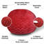 Fauteuil à billes en fausse fourrure - rouge, 3 pi Élégant et confortable pour les adultes. Rempli de mousse à mémoire de forme déchiquetée. Housse amovible et lavable. Parfaite sérénité dans la chambre à coucher. 34 po de diamètre, 27 po de hauteur, nettoyage luxueux-131216317
