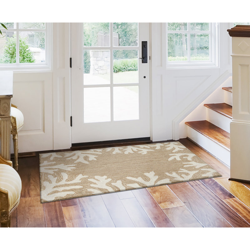 Tapis intérieur / extérieur touffeté à la main Vogt, Rectangle 2 pi 6 po x 4 pi