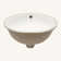 19"X16" White Ceramic Oval Undermount Bathroom Sink With Overflow