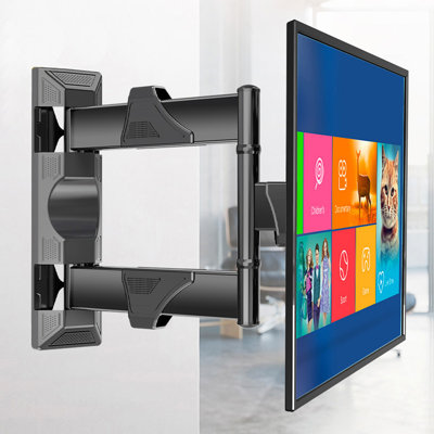 TV Monitor Wall Mount Bracket Full Motion Articulating Arms Swivels Tilts Extension Rotation For Most 32-55 Inch LED LCD Flat Curved Screen Tvs & Moni -  AB, MSL-P4