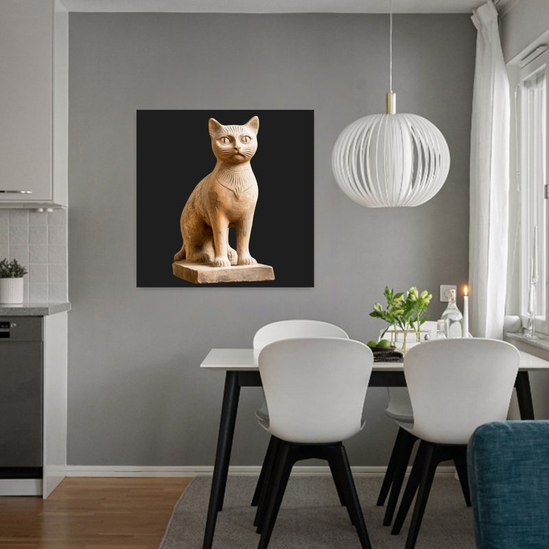Art contemporain, architecture de chat classique, H 32 po x l 32 po