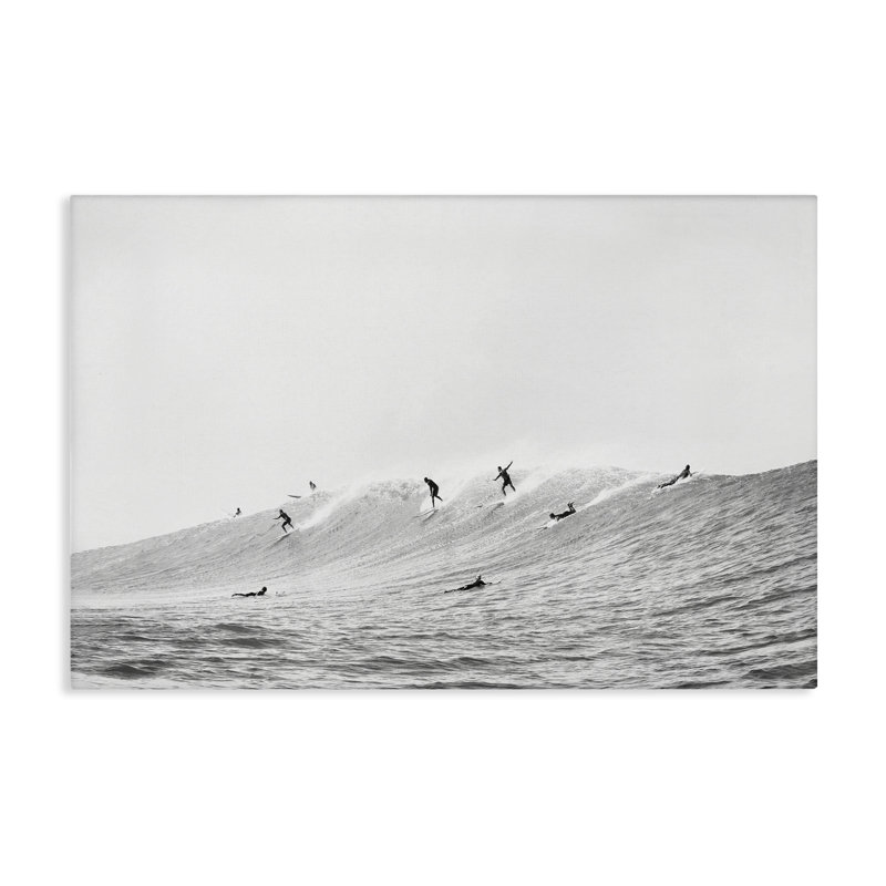 «Summer Wave Surfers», art mural sur toile par Sissi et Seb, H 24 po x l 36 po