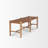 Welham Ursulina Solid Wood Woven Leather Bench-253333788