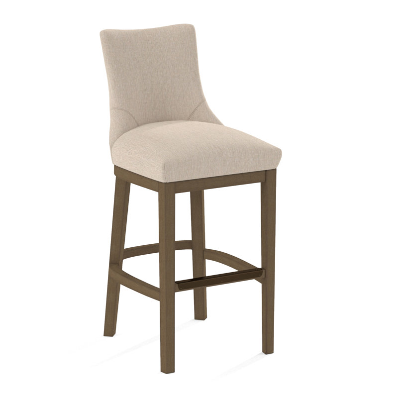 Upholstered Stool, 61379-86, Weathered Gray