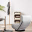 Foldable Metal Reclining Chair For , Space Solution Comfortable With Adjustable Sections - Base, Gray Linen