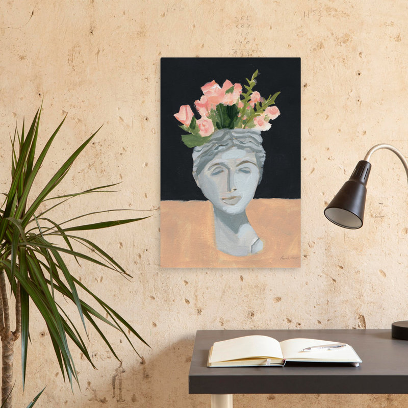 Roses - Bouquet noir buste brun, H 24 po x l 16 po