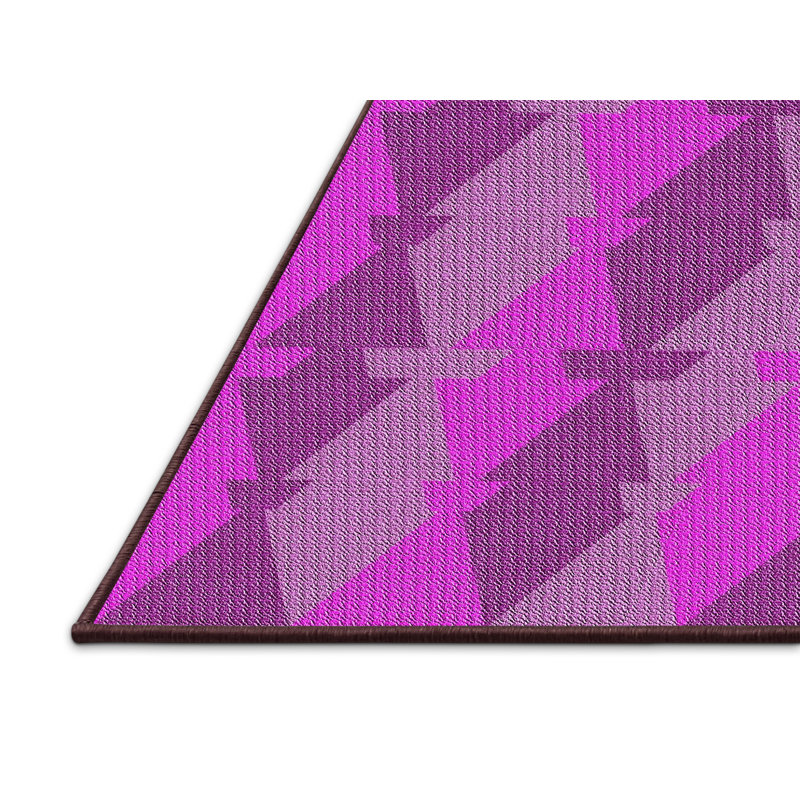 Tapis de zone mauve à motifs, Rectangle 2 pi x 4 pi