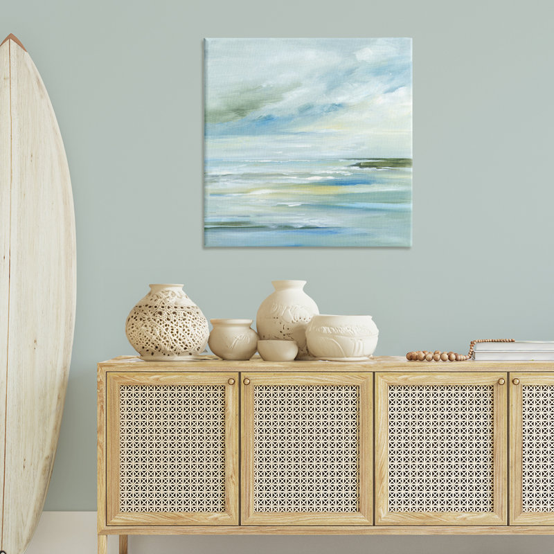 «Cloudy Blue Beach Impression» par Lera, H 36 po x l 36 po