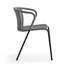 Chaise avec accoudoirs grise