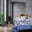 Nappe en coton imprimé floral-754675260