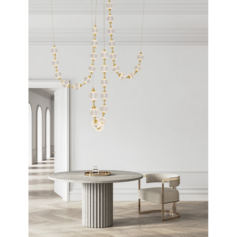 30 - Light Gold LED Unique/Statement Pendant