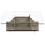 Table basse en verre trempé et panneau de fibres à densité moyenne avec grain de bois sculpté-133488641-133488647