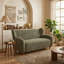 Causeuse courbée olive de 58 po Modern Modern Chairs