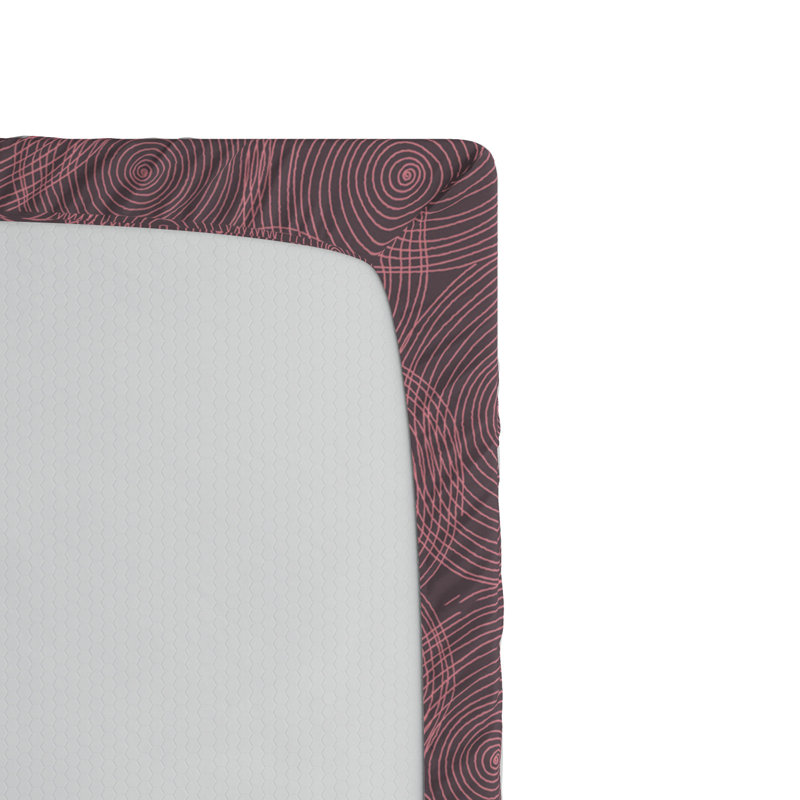 Microfiber Geometric Fitted Sheet, Queen Fitted Sheet