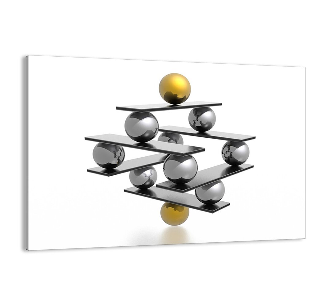 Leinwandbild - Fotografie „Gold-Silver Balance”