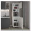 Garde-manger blanc avec rangement ouvert et 2 portes