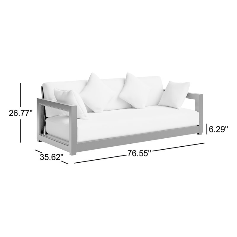Montford Teak Patio Sofa with Cushions