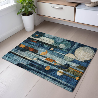 Premium Machine Washable Dimatteo AMF1125 Geometric Rug
