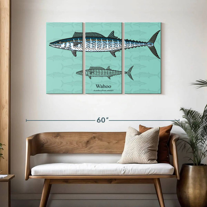 Brampt Wahoo Fish, 28" H x 45" W