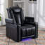 Fauteuil inclinable électrique en cuir respirant de 35,4 po de largeur avec port USB et porte-gobelets-37014938