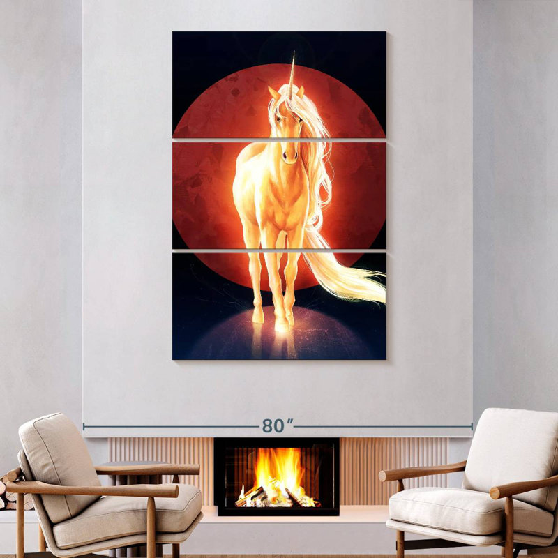 Brampt, la dernière licorne, H 74 po x l 48 po