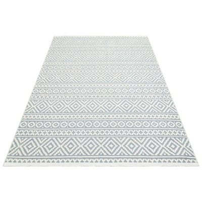 Marchlik Rectangle Geometric Flokati Indoor / Outdoor Area Rug